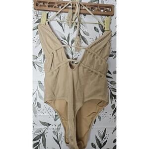 Ramy Brook NY Swimsuit Gold Womens Size S One Piece